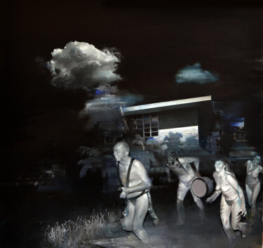 Pittura intitolato "Night trippers" da Nick Offer, Opera d'arte originale, Olio