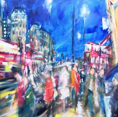Peinture intitulée "Trafalgar Square, L…" par Nick Pike, Œuvre d'art originale, Huile