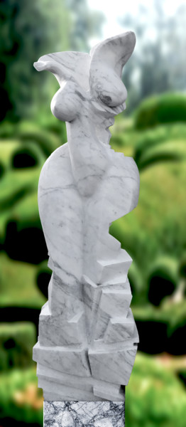 Sculptuur getiteld "L'Amante Triste in…" door Nick Vermeulen, Origineel Kunstwerk, Steen