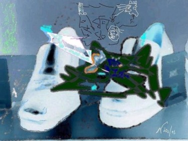 Digital Arts titled "Andy's Shoes - 2" by Nick Mancuso, Original Artwork, Digital Painting