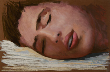 Painting titled "DAN" by Nicko, Original Artwork, Pastel
