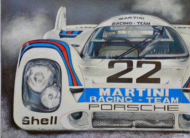 Dibujo titulada "MARTINI PORSCHE 917…" por Nicky Chiarello, Obra de arte original, Lápiz