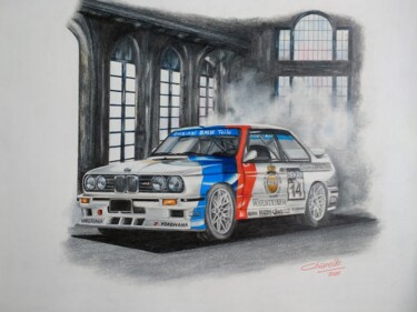 "BMW M3 DTM e3" başlıklı Resim Nicky Chiarello tarafından, Orijinal sanat, Kalem