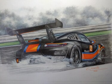 Drawing titled "Porsche 911 GT2 RS…" by Nicky Chiarello, Original Artwork, Pencil