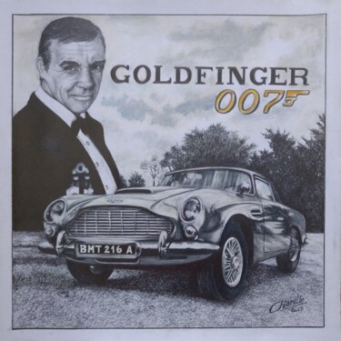 Drawing titled "My name is Bond..." by Nicky Chiarello, Original Artwork, Pencil