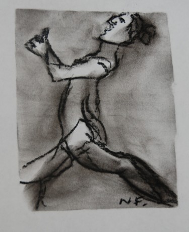 Dessin intitulée "Danceur" par Nicky Fitzgerald, Œuvre d'art originale