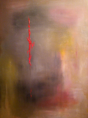Painting titled "Bleeding wall" by Nicolas Lesage, Original Artwork, Acrylic