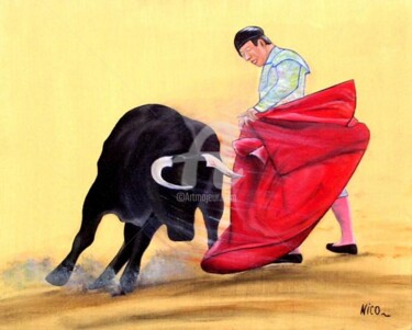 Peinture intitulée "Feria" par Nico, Œuvre d'art originale, Autre