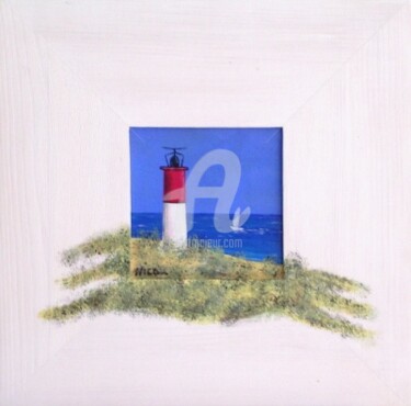 Peinture intitulée "Marine petit format" par Nico, Œuvre d'art originale, Autre
