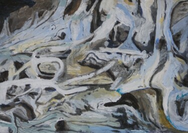Картина под названием "Driftwood nr2" - Nico Van Oosten, Подлинное произведение искусства, Акрил