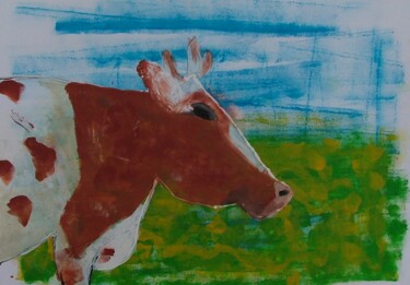 "voorkant koe" başlıklı Tablo Nico Van Oosten tarafından, Orijinal sanat, Akrilik