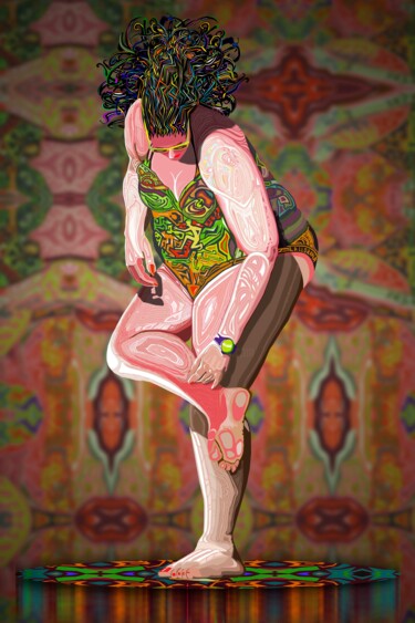 Arte digitale intitolato "La llorona" da Nico Vincent, Opera d'arte originale, Pittura digitale