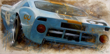 Painting titled "GT40" by Nicolas Cancelier, Original Artwork, Oil