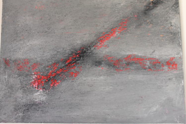 Peinture intitulée "Red and Grey" par Nicobag, Œuvre d'art originale, Huile