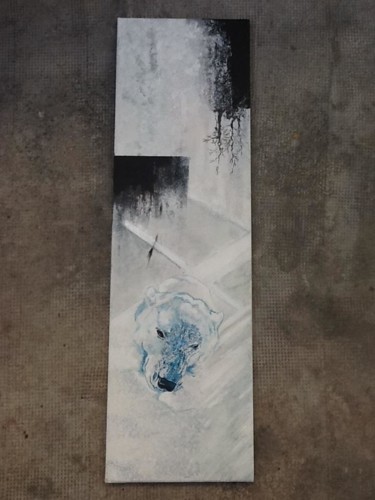 Картина под названием "Extinction" - Nicolas Cazau-Mesplé, Подлинное произведение искусства, Масло