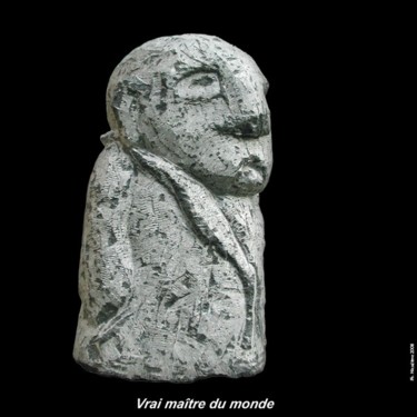 Sculpture intitulée "Vrai maître du monde" par Philippe Nicodème, Œuvre d'art originale