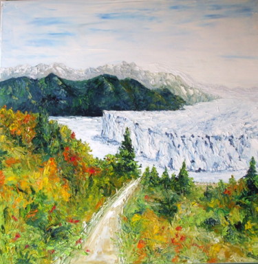 Peinture intitulée "LE PERITO MORENO" par Nicodi, Œuvre d'art originale, Huile