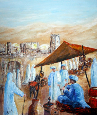 Painting titled "MARCHE AU CHARMEUR…" by Nicodi, Original Artwork, Acrylic