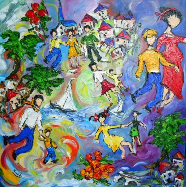 Painting titled "BOULEVERSEMENTS" by Nicodi, Original Artwork, Acrylic