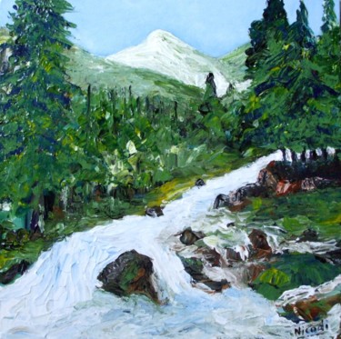 Painting titled "LE TORRENT" by Nicodi, Original Artwork, Acrylic