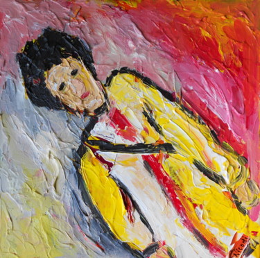 Painting titled "LA CITADINE" by Nicodi, Original Artwork, Acrylic