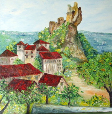 Painting titled "SUR LES ROUTES DU T…" by Nicodi, Original Artwork, Oil
