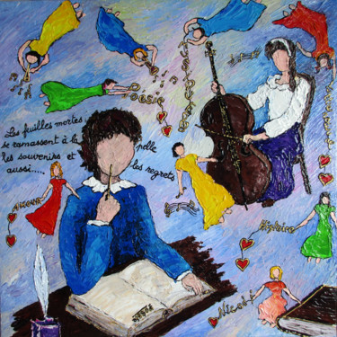 Peinture intitulée "L'INSPIRATION" par Nicodi, Œuvre d'art originale, Acrylique