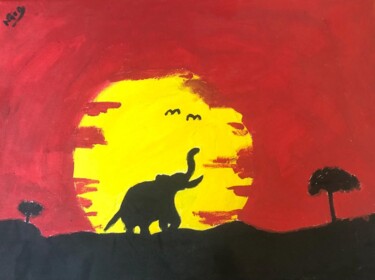 Malarstwo zatytułowany „Safari” autorstwa Nicoking, Oryginalna praca, Akryl