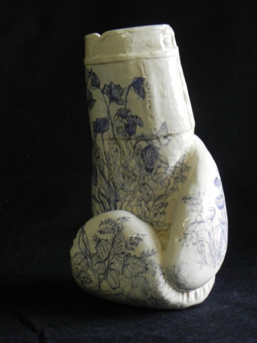 Sculpture intitulée "La Boxeuse Amoureus…" par Nicola Deux, Œuvre d'art originale, Céramique