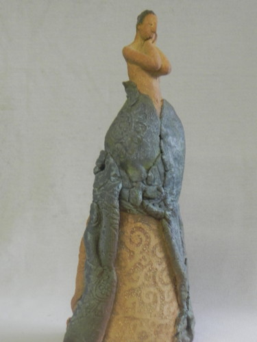 Sculpture intitulée "L'Elégante" par Nicola Deux, Œuvre d'art originale, Céramique