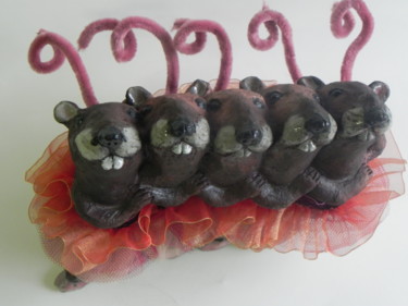 Sculpture intitulée "Les petits Rats de…" par Nicola Deux, Œuvre d'art originale