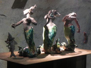 Sculpture intitulée "Les Chipies" par Nicola Deux, Œuvre d'art originale, 
