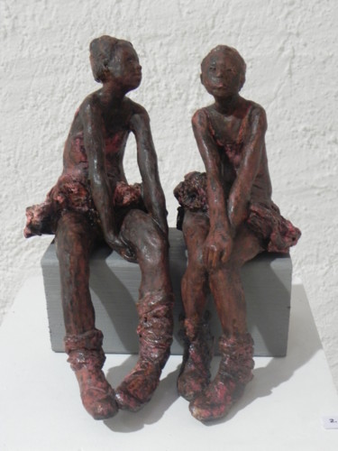 Sculpture titled "L'Attente" by Nicola Deux, Original Artwork, Ceramics