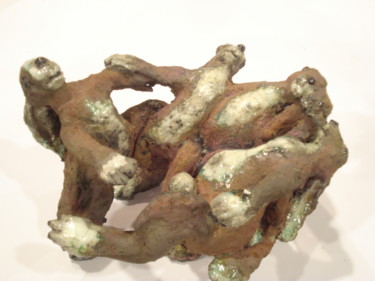Sculpture intitulée "Danse avec les lièv…" par Nicola Deux, Œuvre d'art originale