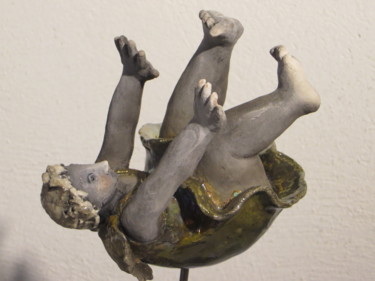 Sculpture titled "La Chute" by Nicola Deux, Original Artwork, Ceramics