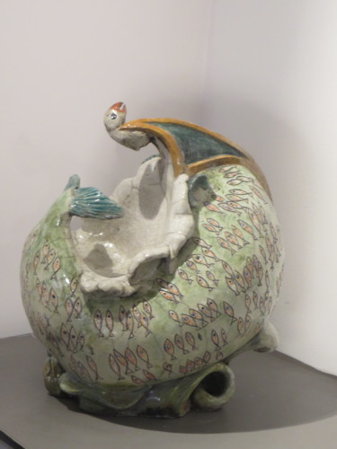 Sculpture intitulée "Sur les Flots" par Nicola Deux, Œuvre d'art originale, Céramique