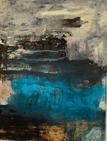 Malerei mit dem Titel "Ruhe am Meer" von Nicola Wöll, Original-Kunstwerk, Acryl
