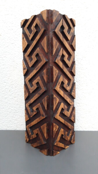 Sculpture titled "Decorative element…" by Nicolae Teisanu, Original Artwork, Wood