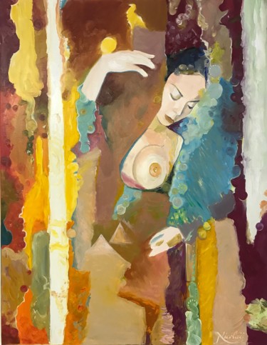 Malerei mit dem Titel "romantique" von Philippe Nicolaï, Original-Kunstwerk, Öl