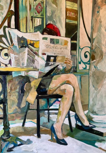 Painting titled "Un Rendez-vous" by Philippe Nicolaï, Original Artwork, Oil