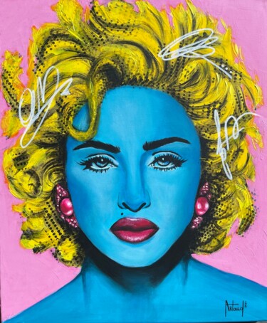 Painting titled "Madonna" by Nicolas Artaud, Original Artwork, Acrylic