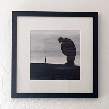 Картина под названием "L'ogre et l'homme" - Nicolas Ayme, Подлинное произведение искусства, Акрил Установлен на Стекло