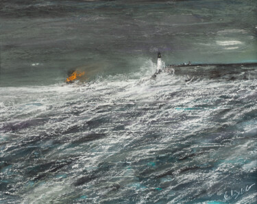 Peinture intitulée "Le naufrage de Will…" par Nicolas Barbier, Œuvre d'art originale, Pastel