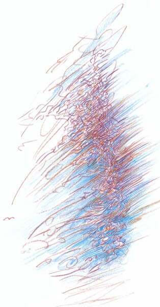 Dessin intitulée "Erosion vercorienne" par Nicolas Boldych, Œuvre d'art originale, Crayon