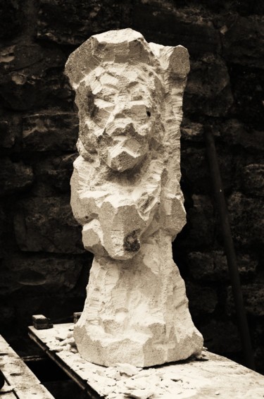 Sculpture titled "Saint Jacques" by Nicolas Bouriot (KRB1), Original Artwork, Stone