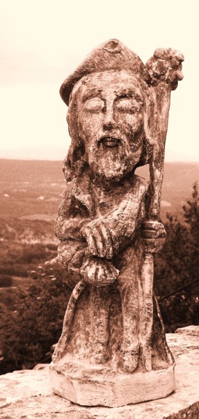 Sculptuur getiteld "Saint Jacques de Co…" door Nicolas Bouriot (KRB1), Origineel Kunstwerk, Steen