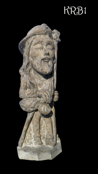 Sculpture titled "Saint Jacques de Co…" by Nicolas Bouriot (KRB1), Original Artwork, Stone