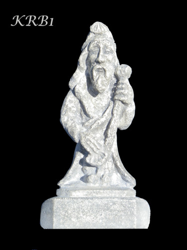 Skulptur mit dem Titel "Saint Jacques le Ma…" von Nicolas Bouriot (KRB1), Original-Kunstwerk, Stein