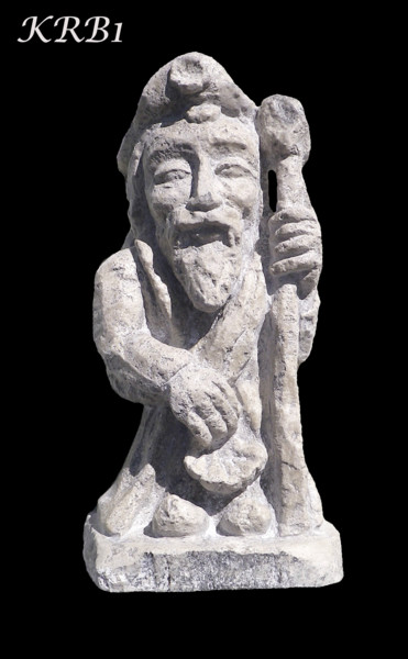 Sculpture intitulée "Jacques à la Coquil…" par Nicolas Bouriot (KRB1), Œuvre d'art originale, Pierre
