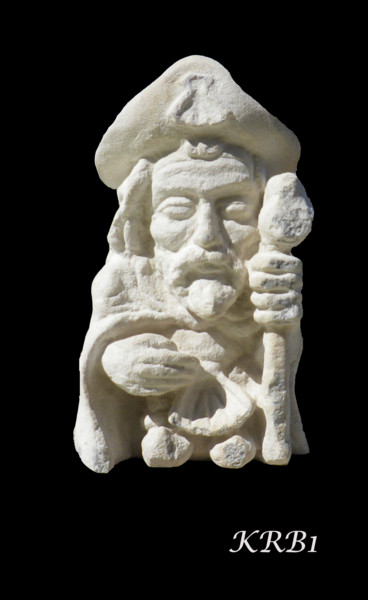 Escultura intitulada "Petit Saint Jacques" por Nicolas Bouriot (KRB1), Obras de arte originais, Pedra